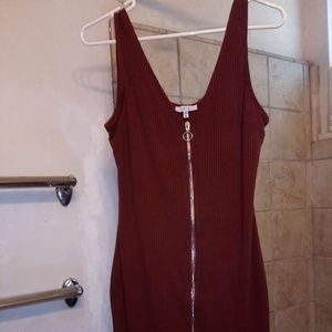 Burnt orange zip up dress👗🧡